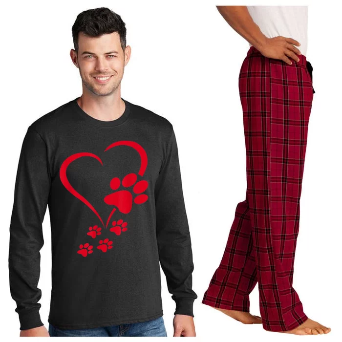 Dog Paws Hearts Baby Dogs Dog Paw Dog Paw Print Long Sleeve Pajama Set