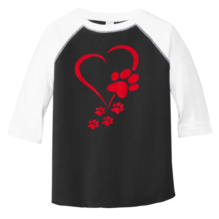 Dog Paws Hearts Baby Dogs Dog Paw Dog Paw Print Toddler Fine Jersey T-Shirt