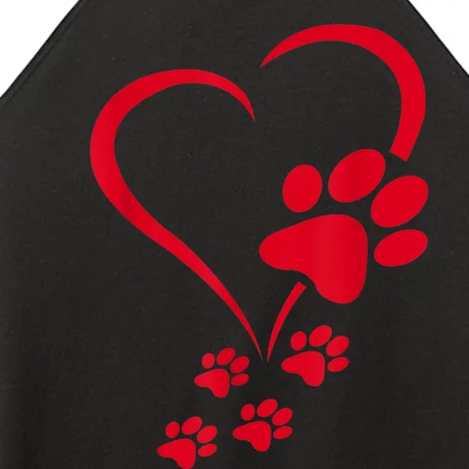 Dog Paws Hearts Baby Dogs Dog Paw Dog Paw Print Women’s Perfect Tri Rocker Tank