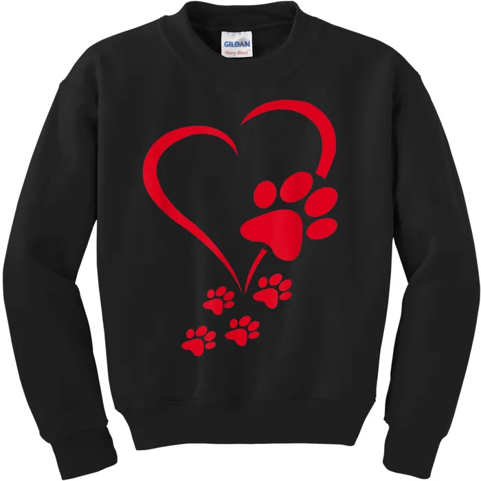 Dog Paws Hearts Baby Dogs Dog Paw Dog Paw Print Kids Sweatshirt