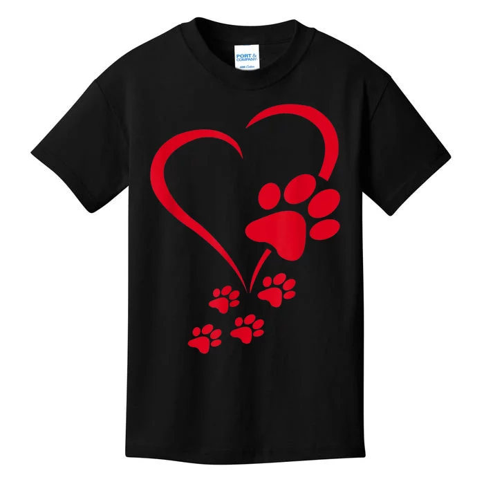 Dog Paws Hearts Baby Dogs Dog Paw Dog Paw Print Kids T-Shirt