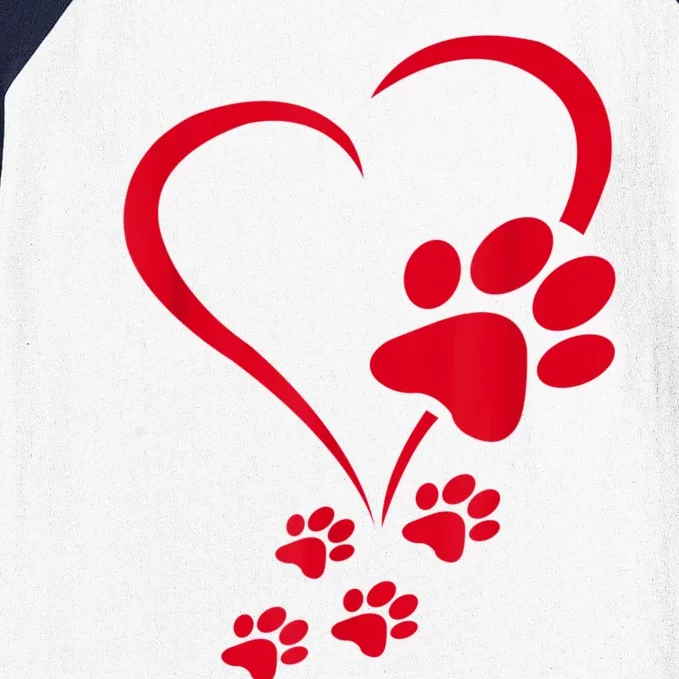 Dog Paws Hearts Baby Dogs Dog Paw Dog Paw Print Baseball Sleeve Shirt