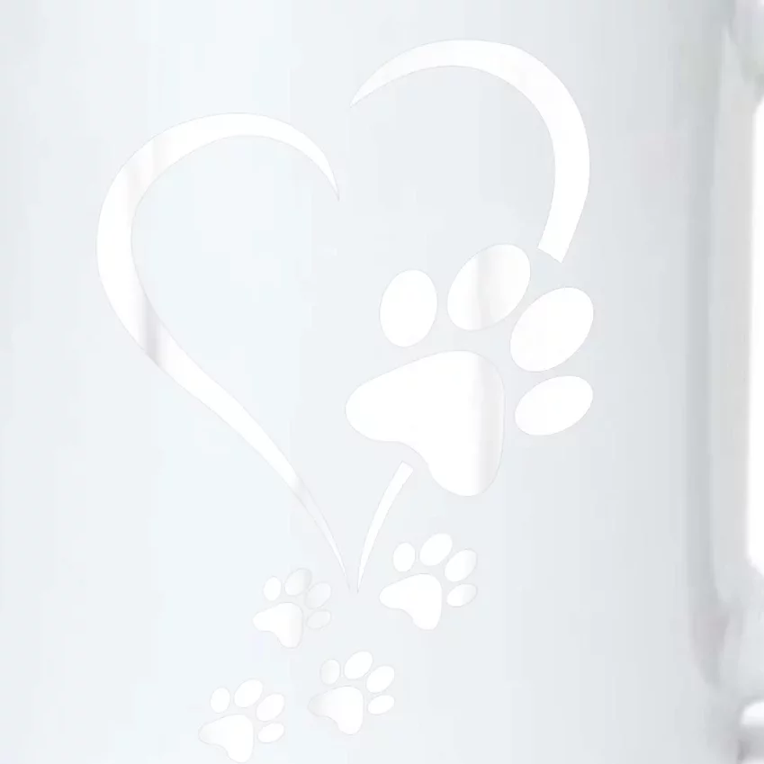 Dog Paws Hearts Baby Dogs Dog Paw Dog Paw Print Black Color Changing Mug