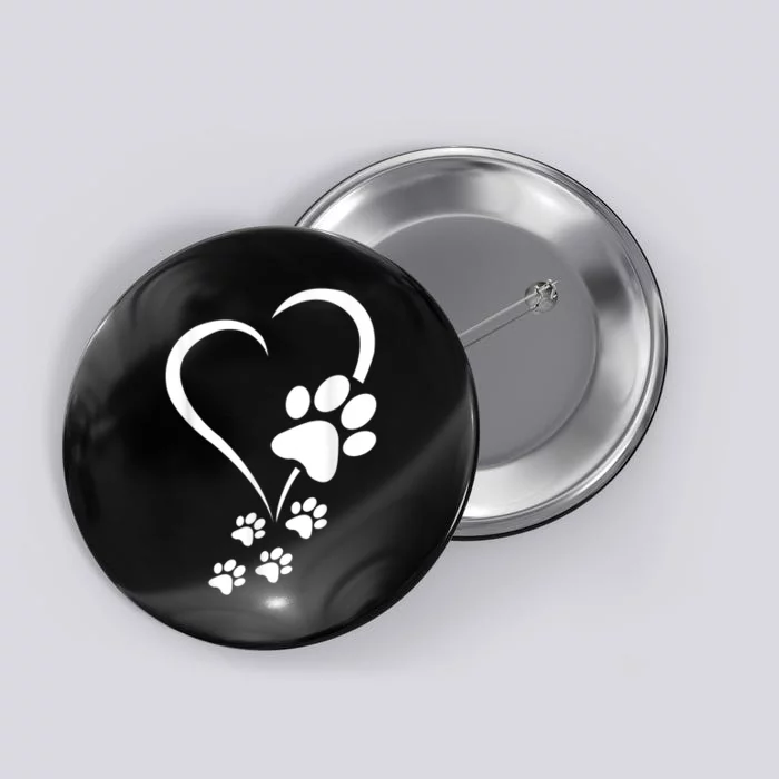 Dog Paws Hearts Baby Dogs Dog Paw Dog Paw Print Button