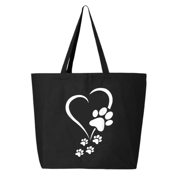 Dog Paws Hearts Baby Dogs Dog Paw Dog Paw Print 25L Jumbo Tote