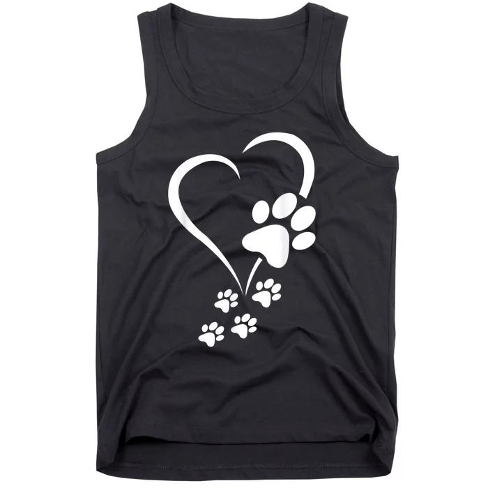 Dog Paws Hearts Baby Dogs Dog Paw Dog Paw Print Tank Top