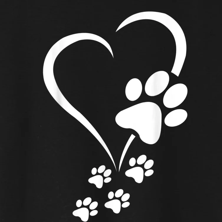 Dog Paws Hearts Baby Dogs Dog Paw Dog Paw Print Women's Crop Top Tee