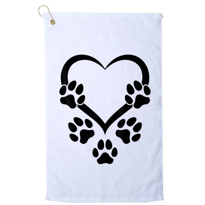 Dog Paw Heart Baby Dogs Dog Paws Hearts Dog Paw Platinum Collection Golf Towel