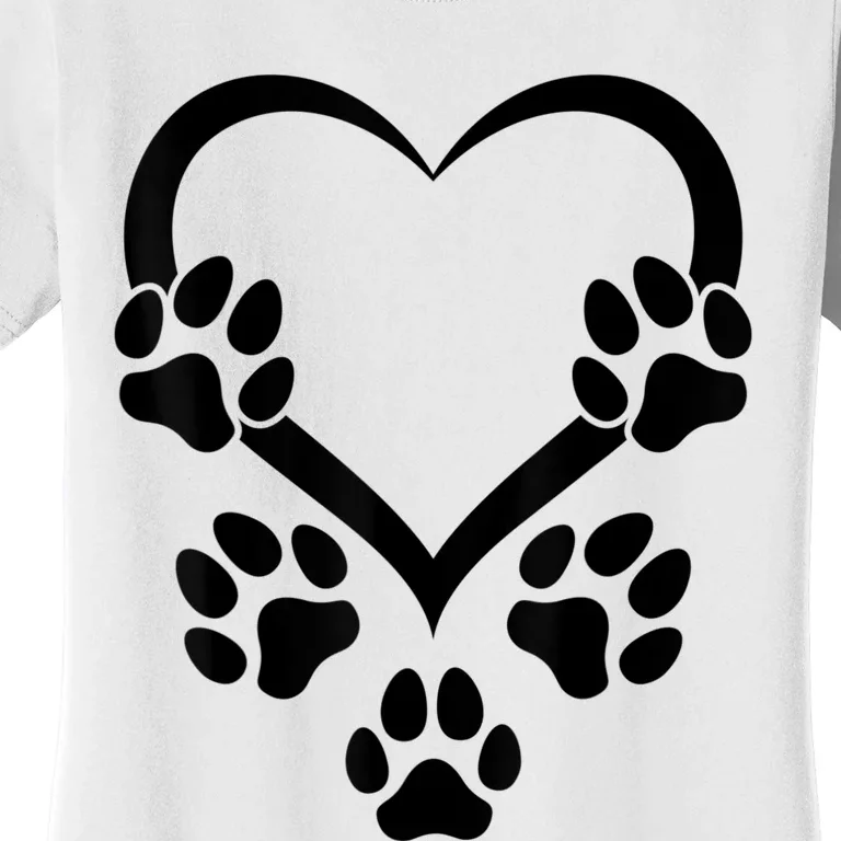 Dog Paw Heart Baby Dogs Dog Paws Hearts Dog Paw Women's T-Shirt