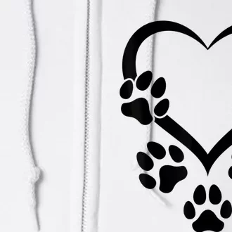 Dog Paw Heart Baby Dogs Dog Paws Hearts Dog Paw Full Zip Hoodie