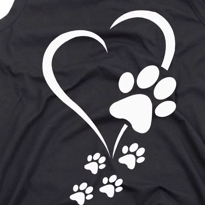 Dog Paw Heart Baby Dogs Dog Paws Hearts Dog Paw Print Tank Top