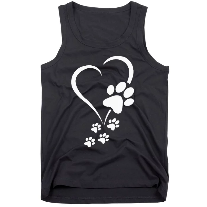 Dog Paw Heart Baby Dogs Dog Paws Hearts Dog Paw Print Tank Top