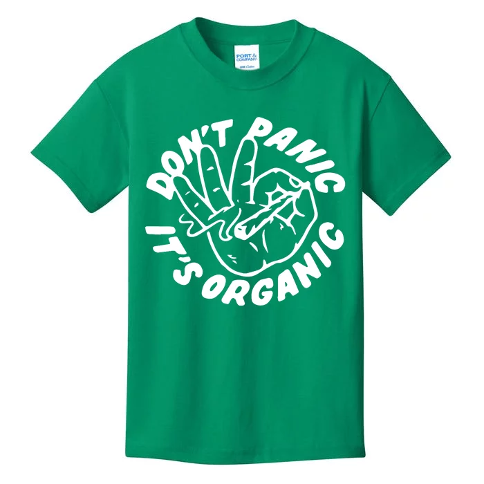 Don’t Panic It’s Organic Weed Joint Marijuana Kids T-Shirt