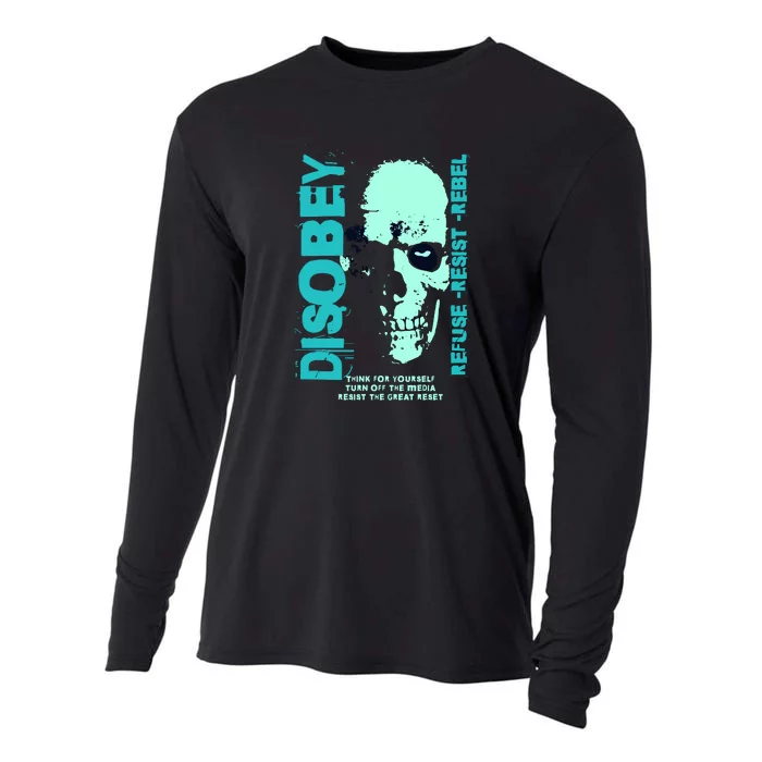 Disobey Politically Incorrect Resist The Great Reset Cooling Performance Long Sleeve Crew