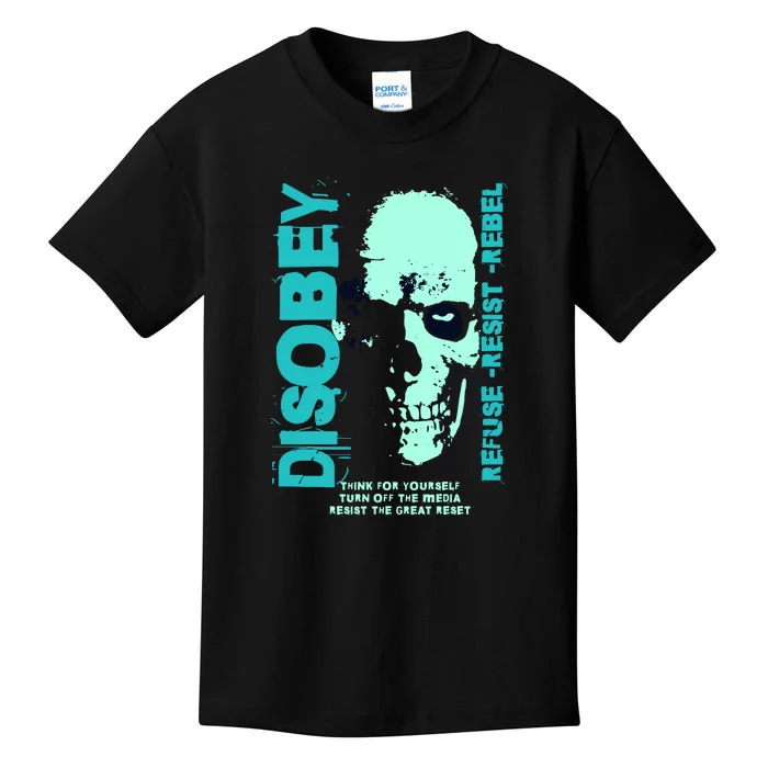 Disobey Politically Incorrect Resist The Great Reset Kids T-Shirt