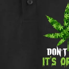 Don't Panic It's Organic Medical Marijuana Dry Zone Grid Performance Polo