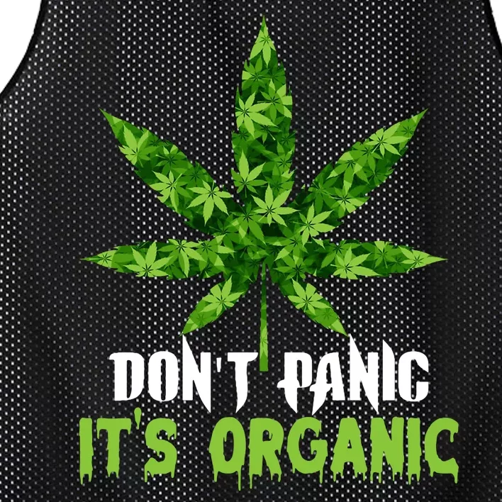 Don't Panic It's Organic Medical Marijuana Mesh Reversible Basketball Jersey Tank