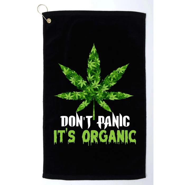 Don't Panic It's Organic Medical Marijuana Platinum Collection Golf Towel