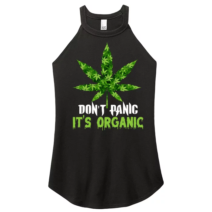 Don't Panic It's Organic Medical Marijuana Women’s Perfect Tri Rocker Tank