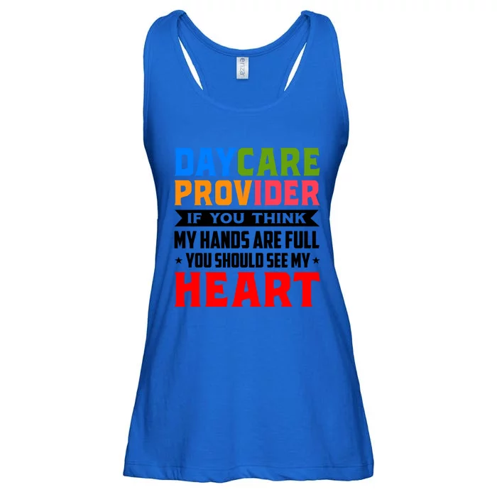 Daycare Provider If You Think My Hands Are Full Sitter Gift Ladies Essential Flowy Tank