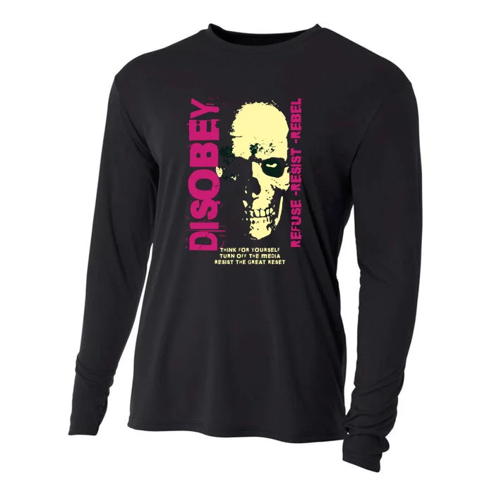 Disobey Politically Incorrect Resist The Great Reset Cooling Performance Long Sleeve Crew