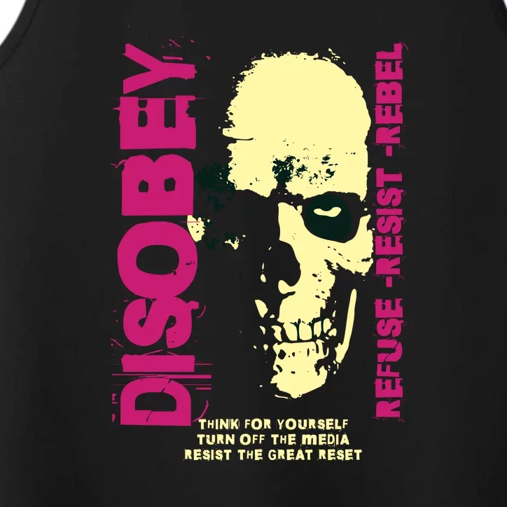 Disobey Politically Incorrect Resist The Great Reset Performance Tank