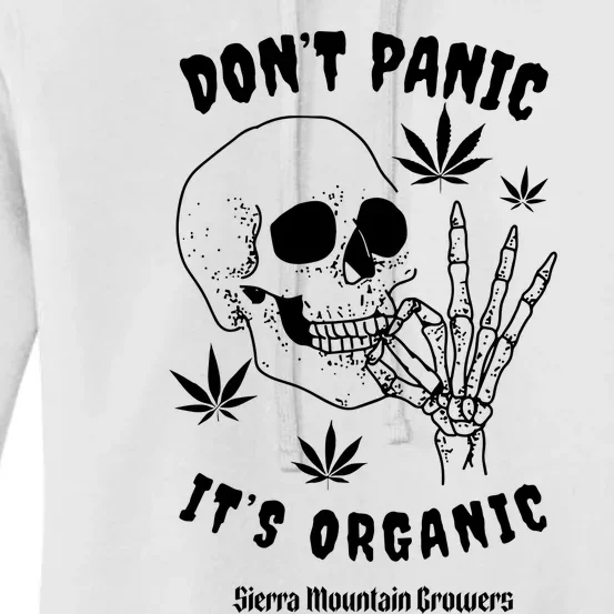 Don’t Panic It’s Organic Sierra Mountain Growers Happy 420 Day Funny Women's Pullover Hoodie