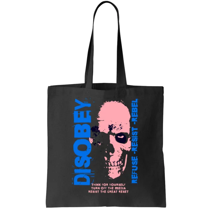 Disobey Politically Incorrect Resist The Great Reset Tote Bag