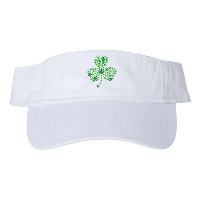 Dog Paw Irish Lucky Green Shamrock Clover St Patricks Day Valucap Bio-Washed Visor