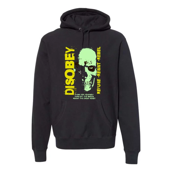 Disobey Politically Incorrect Resist The Great Reset Premium Hoodie