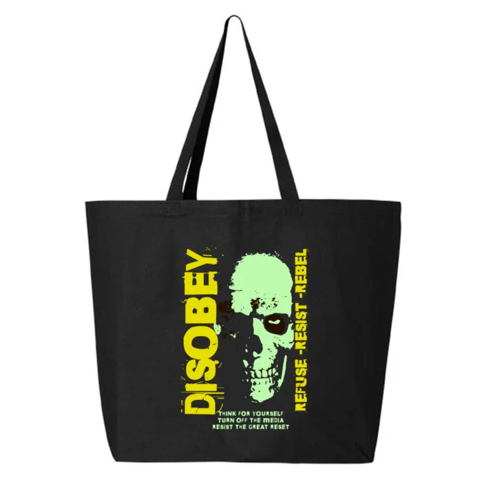 Disobey Politically Incorrect Resist The Great Reset 25L Jumbo Tote