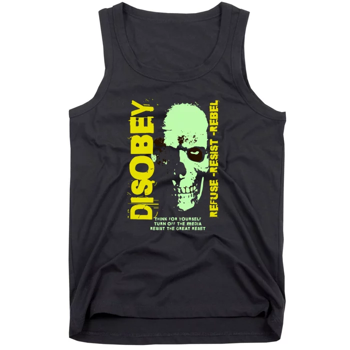 Disobey Politically Incorrect Resist The Great Reset Tank Top