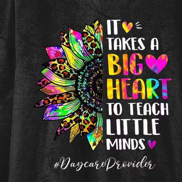 Daycare Provider It Takes A Big Heart To Shape Little Minds Hooded Wearable Blanket