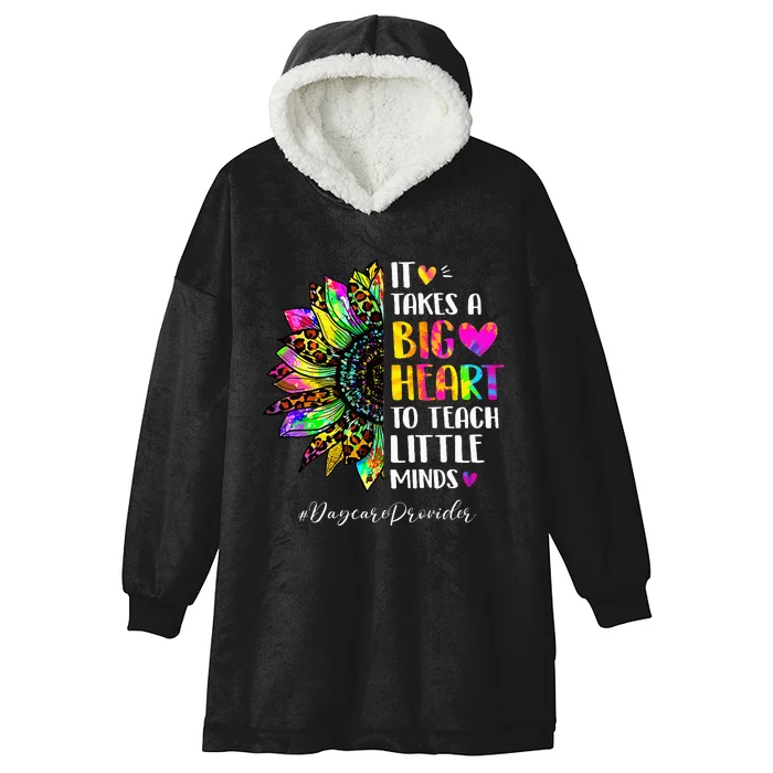 Daycare Provider It Takes A Big Heart To Shape Little Minds Hooded Wearable Blanket