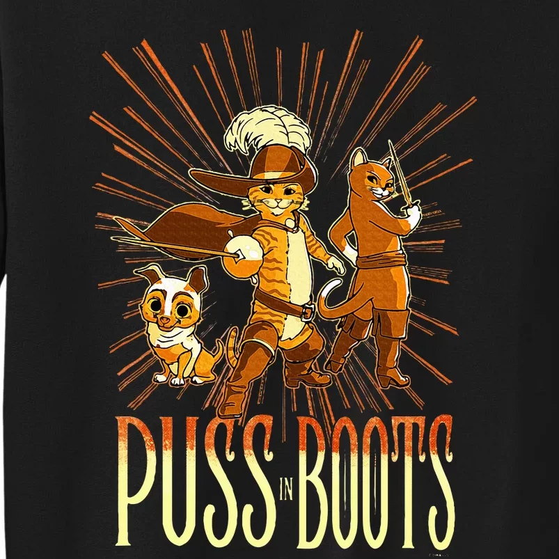 DreamWorks Puss In Boots The Last Wish Cat Trio Poster Tall Sweatshirt