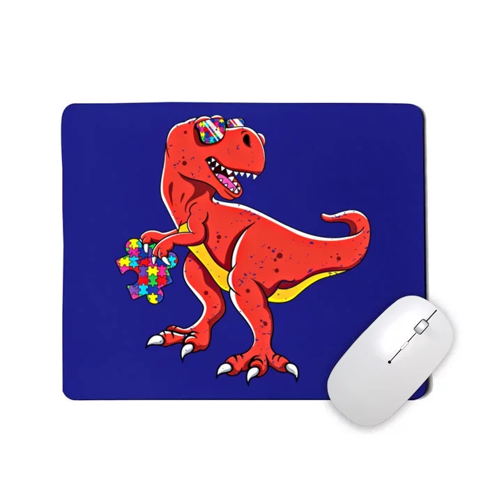 Dinosaur Puzzle In April Support Love Autism Awareness Gift Mousepad