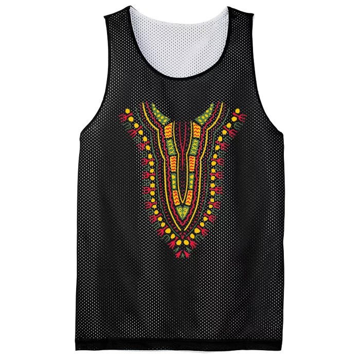 Dashiki Print Kente Ethnic African Pride Mesh Reversible Basketball Jersey Tank