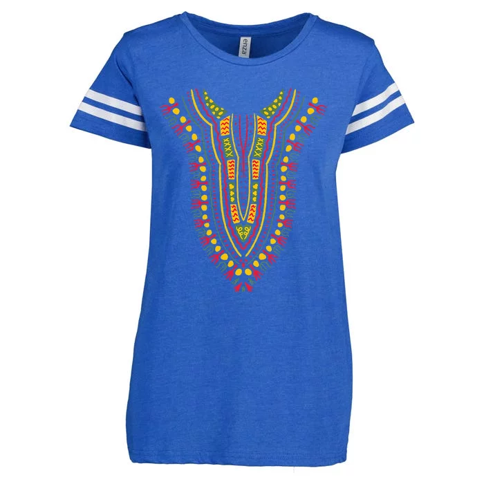 Dashiki Print Kente Ethnic African Pride Enza Ladies Jersey Football T-Shirt