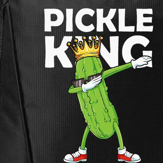 Dabbing Pickle King Cucumber Dab Funny Veggie Vegetarian City Backpack