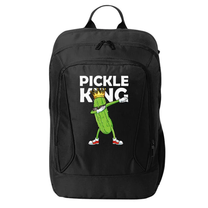 Dabbing Pickle King Cucumber Dab Funny Veggie Vegetarian City Backpack