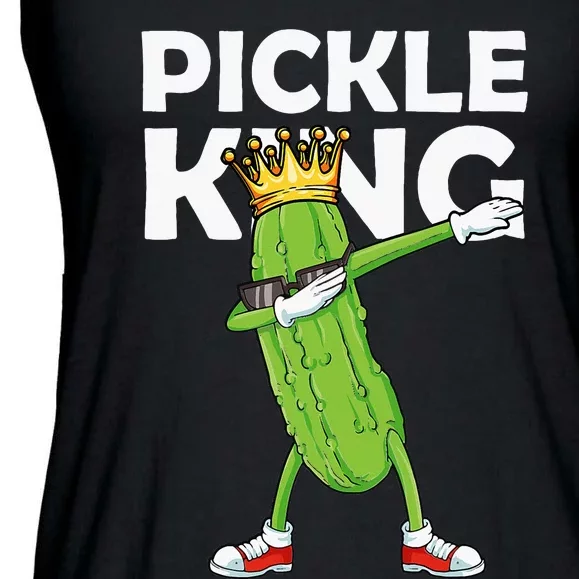 Dabbing Pickle King Cucumber Dab Funny Veggie Vegetarian Ladies Essential Flowy Tank