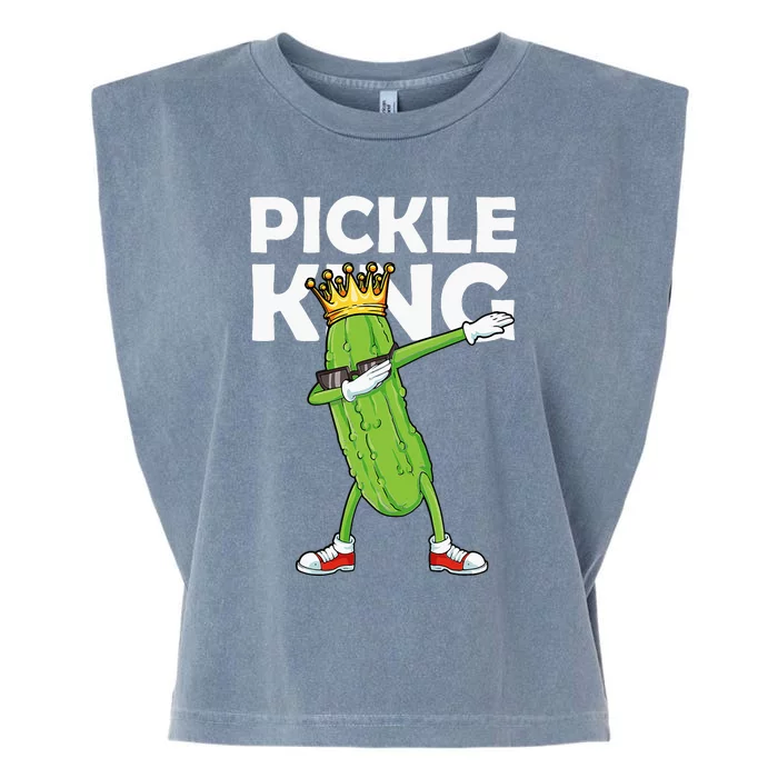 Dabbing Pickle King Cucumber Dab Funny Veggie Vegetarian Garment-Dyed Women's Muscle Tee