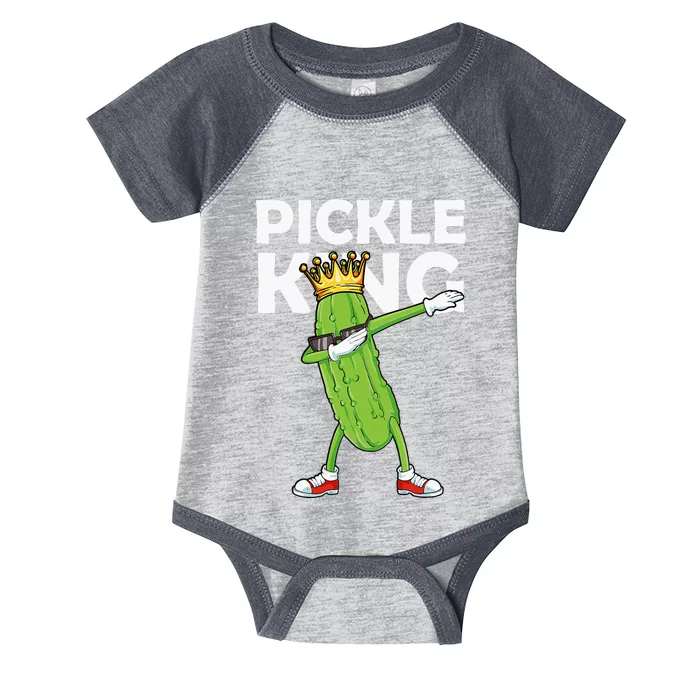 Dabbing Pickle King Cucumber Dab Funny Veggie Vegetarian Infant Baby Jersey Bodysuit