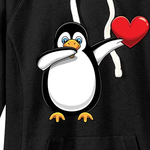 Dabbing Penguin Lover Dab Valentines Day Gift Women's Fleece Hoodie