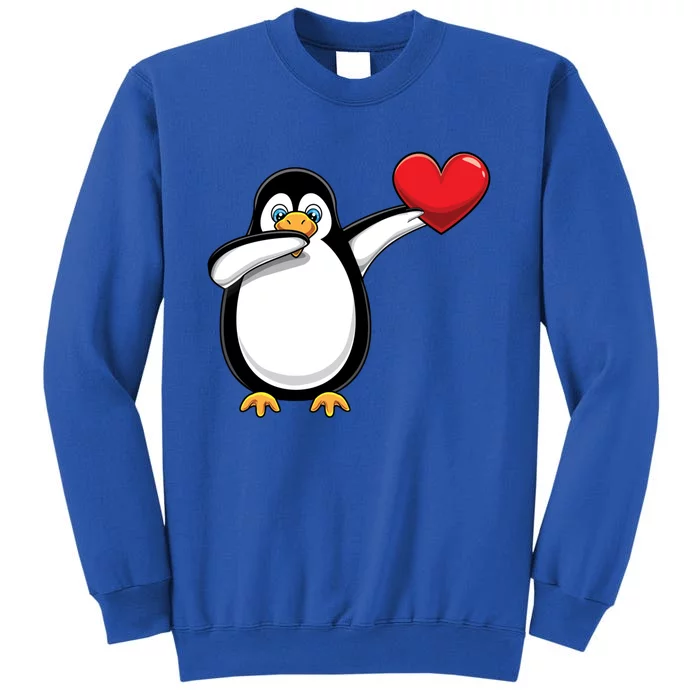 Dabbing Penguin Lover Dab Valentines Day Gift Tall Sweatshirt