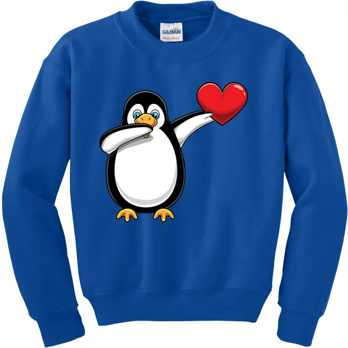 Dabbing Penguin Lover Dab Valentines Day Gift Kids Sweatshirt