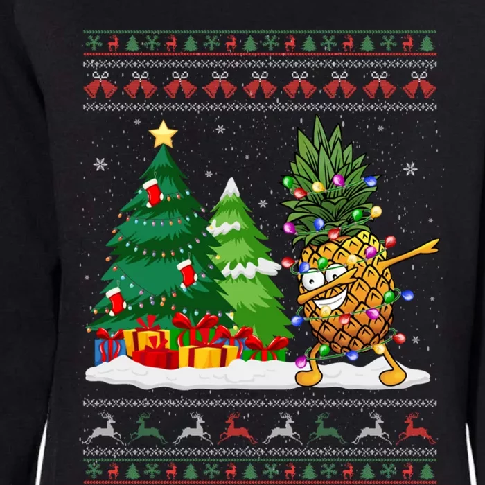 Dabbing Pineapple Lovers Santa Hat Ugly Christmas Sweater Meaningful Gift Womens California Wash Sweatshirt