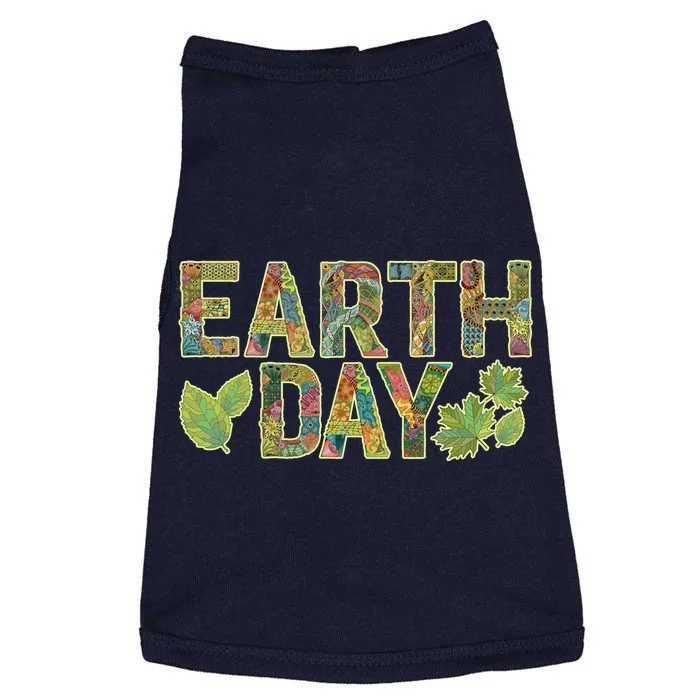 Decorative Pattern Letters Earth Day Doggie Tank