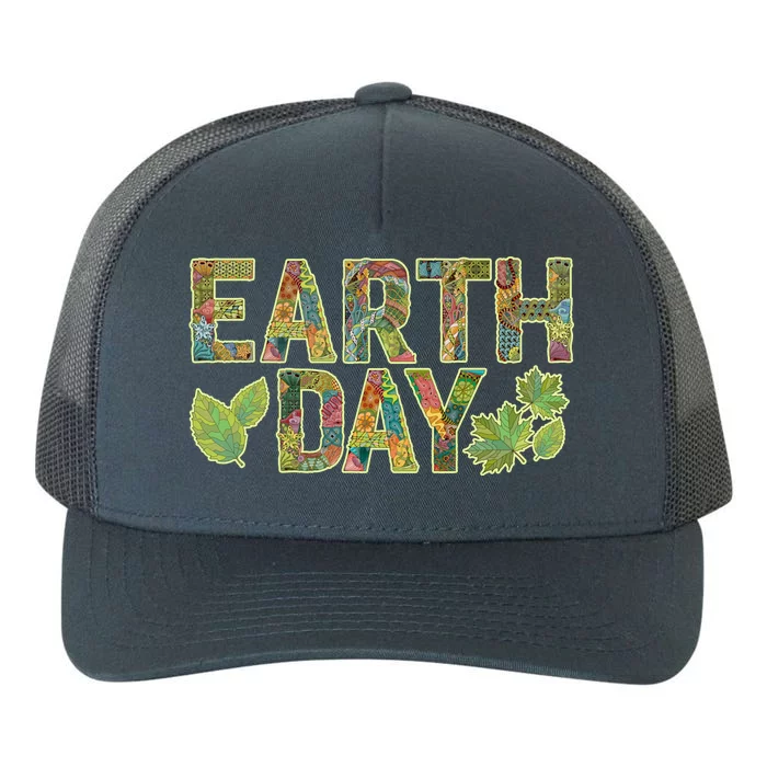 Decorative Pattern Letters Earth Day Yupoong Adult 5-Panel Trucker Hat