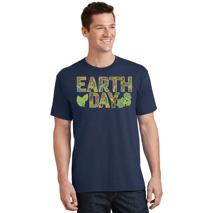 Decorative Pattern Letters Earth Day T-Shirt